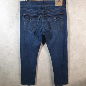 Vintage True Religion Geno Relaxed Slim Y2K Jeans Mens W32 L32 Blue - Picture 1 of 8