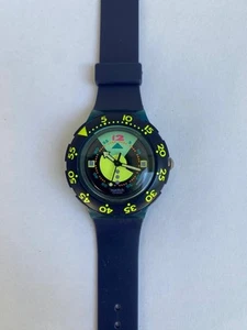 Vintage 1991 Swatch Scuba DIVINE SDN102 Swiss Made 200M WR 36mm Watch - Picture 1 of 12