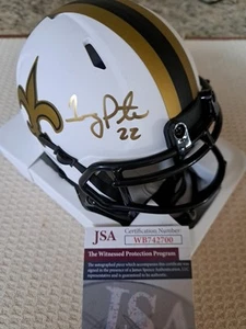 TRACY PORTER SIGNED NEW ORLEANS SAINTS LUNAR ECLIPSE MINI HELMET JSA COA SB XLIV - Picture 1 of 10