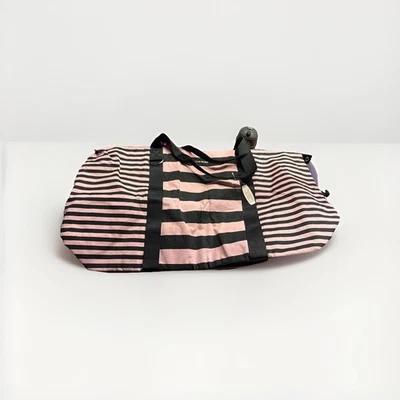 NUEVO CON ETIQUETAS, Bolso de Lona Victoria’s Secret Overnight Weekend. Ampliable Rosa/Negro Grande Foto 1 de 2