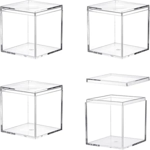Acrylbox große Klarsichtvitrinen mit Deckel transparent eckig Würfel Acryl S - Bild 1 von 12