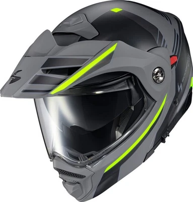 Scorpion EXO-AT960 Monk Modular DS Motorcycle Helmet Gray/Hi-Vis - Image 1 of 4