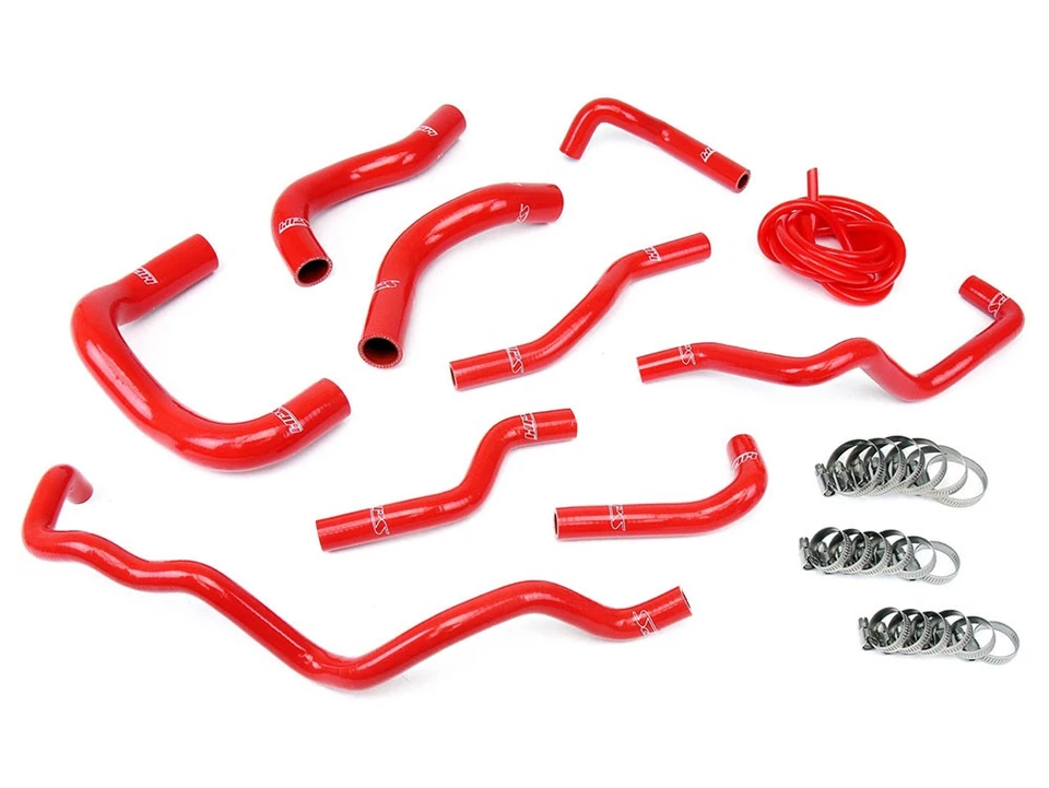 HPS Silicone Radiator + Heater Hose Kit for Scion 08-14 IQ 1.3L 4Cyl. RED 12 13 - Image 1 of 1