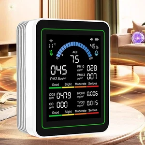 Tuya WiFi Luftqualität Detektor Temp PM0,3/1,0/2,5/10 TVOC HCHO Tester Typ-c - Bild 1 von 26