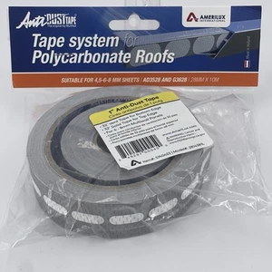 Tuftex Anti DUST TAPE Roof Seam Tape, 855 Gray For Polycarbonate Roofs 4,5-6-8mm - Picture 1 of 3
