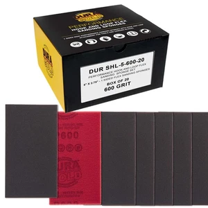 600 Grit 5" x 2-3/4" Sanding Sponges, Box of 10 - Hook & Loop Wet/Dry Flexible - Picture 1 of 5