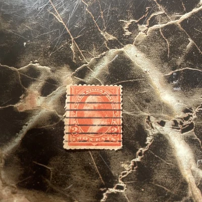 US Postage Stamp George Washington Two Cent 2¢ Red Stamp 1898 - 1902 Shield Rare - Image 1 of 2