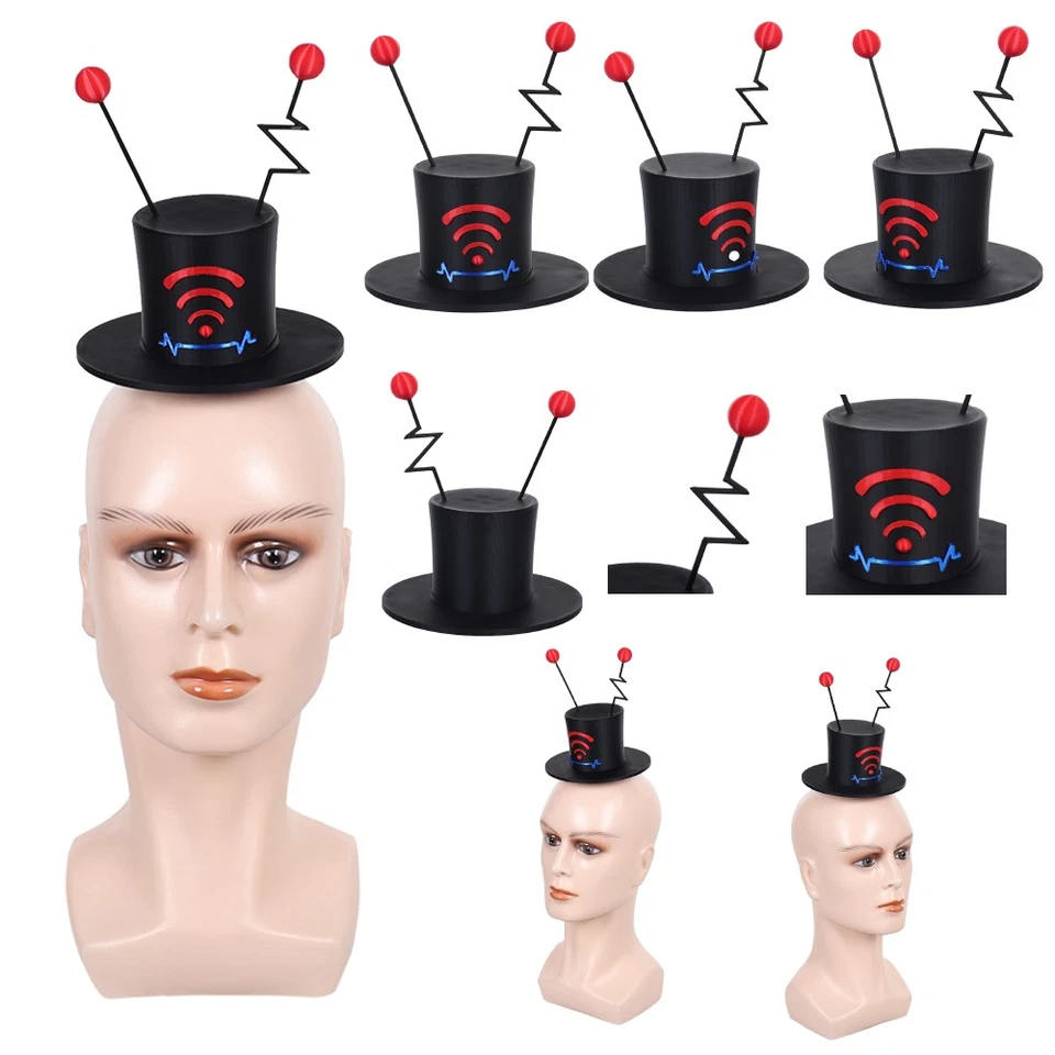 Anime Vox Cosplay Sombrero Azul Gorra Fiesta Carnaval Halloween Tocado Navidad Regalo Accesorios Foto 1 de 4