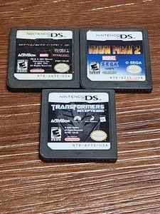 Nintendo DS Spielepaket (3 Spiele) Spiderman Iron Man Transformers Decepticons - Bild 1 von 2