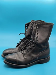 Botas de Combate Vintage BILTRITE ANSI Z41-1983/75 Cuero Negro Puntera de Acero Talla 10 R - Imagen 1 de 19