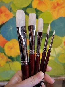 Kunst Pinsel kurzer Griff Rekab Borsten Reiseset 5 Stück Plein Air hochwertig - Bild 1 von 3