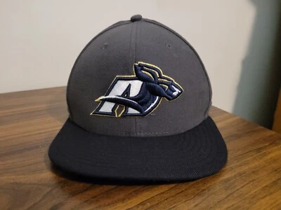 University of Akron Zips New Era 59Fifty Fitted Hat Cap Size 7 1/8 Gray Blue - Image 1 of 4