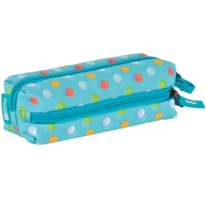 Schlamperrolle Box Federtasche Schüleretui Federmäppchen 17007UG bunte Punkte - Bild 1 von 1
