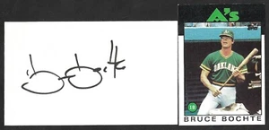 Bruce Bochte ( Debut 1974 ) LAA SEA OAK CLEV SIGNED AUTOGRAMM AUTO 3x5 INDEX COA - Bild 1 von 1