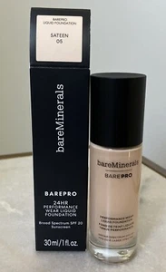 bareMinerals BarePro 24HR Performance Wear Liquid Foundation SATEEN 05 - Picture 1 of 3