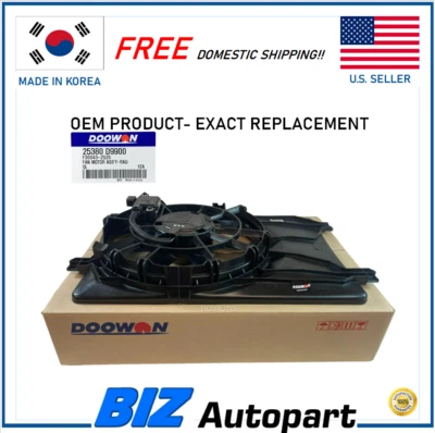 OEM Radiator & Condenser Fan for 2017-2022 Kia Sportage # 25380-D9900 - Image 1 of 4