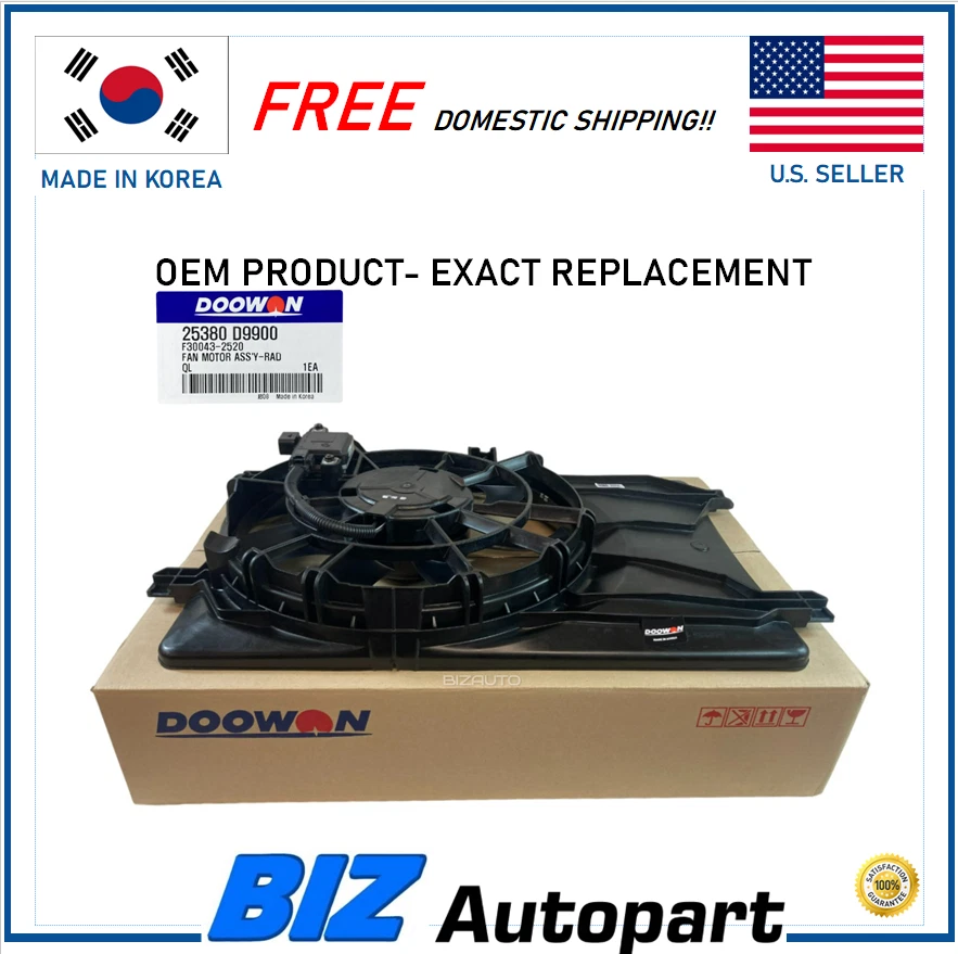 OEM Radiator & Condenser Fan for 2017-2022 Kia Sportage AWD # 25380-D9900 - Image 1 of 4