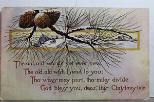 Christmas Xmas God Bless You Dear Postcard Old Vintage Card View Standard Postal