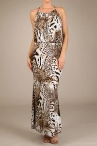 NWT STWELVE STRAPPY MAXI LEOPARD PRINT DRESS GREAT CONDITION SMALL S - Picture 1 of 4