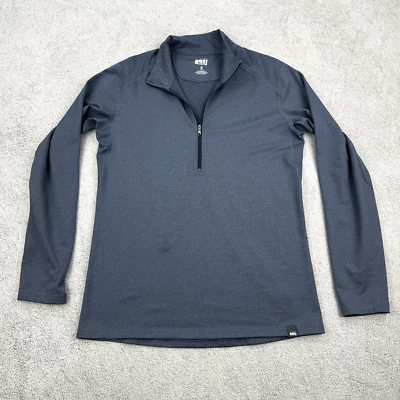 REI Coop Sweater Mens Medium Blue Long Sleeve Outdoors Activewear Quarter Zip - Image 1 of 4