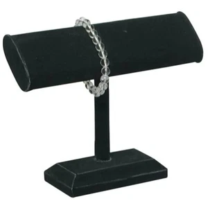 Black Oval Bar T Bar Display for Bracelets, Watches Chains 7-1/2" w x 6-1/2" H - Picture 1 of 1