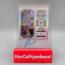 2022-23 Panini Contenders Optic Jalen Williams #115 Rookie Silver Prizm Auto