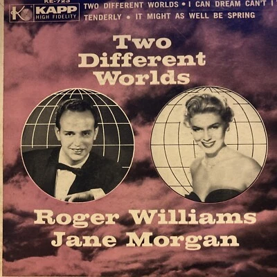 Two Different Worlds Roger Williams Jane Morgan KE-723 Record 7" 45EP PET RESCUE - Bild 1 von 4
