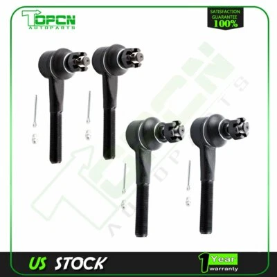 Set of 4 Front Inner & Outer Tie Rod Ends For 1979-1993 94 Dodge CB300 B150 2WD Foto 1 de 4