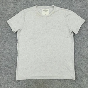 Abercrombie Shirt Men's Small Gray Crew Neck Short Sleeve Stretch Pullover Adult - Picture 1 of 13
