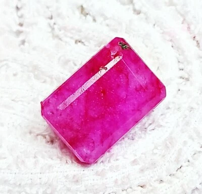 Natural Red Beryl Emerald Cut 29.40 Ct Certified Loose Gemstone With Free Gift - Image 1 of 4