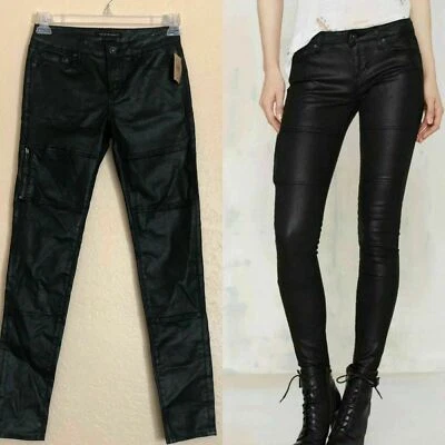 Pantalones de moto Cult of Individuality Nasty Gal negros Zen para mujer talla 26 tiro medio Foto 1 de 4