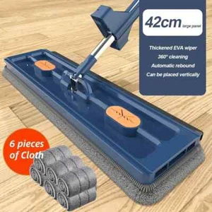 360°Rotating Flat Mop Microfiber No Hand-Washing Floor Floating Mop Clean Tools - Picture 1 of 29
