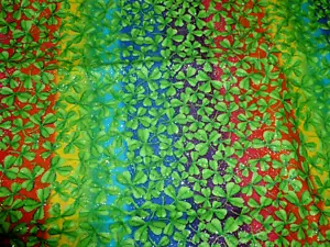 St Patricks Day Fabric Clover Rainbow Sparkling Shamrock David Textiles 1/2 Yard - Picture 1 of 4