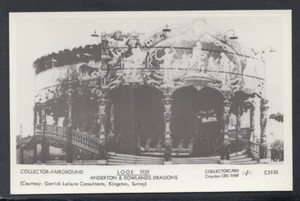 Funfair Postcard - Fairground Ride - Looe 1929, Anderton & Rowlands Dragons S871 - Picture 1 of 2