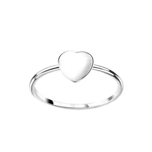 Heart Ring - Size 6 - 925 Sterling Silver - Picture 1 of 1
