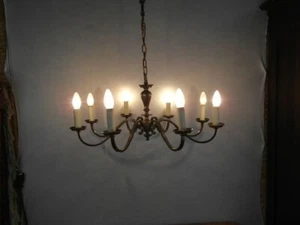 Kronleuchter Antik Hängelampe Messing Berlin Lampe Various Embedded 8-armig 27d1 - Bild 1 von 12