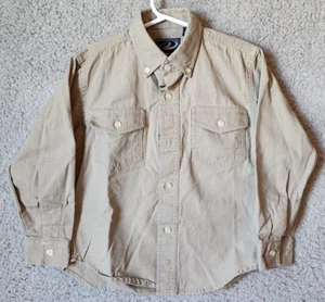 Roper Beige Ripstop Long Sleeve Button Down Western Shirt Youth Size Small - Picture 1 of 13