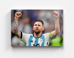 Messi World Cup Leinwand Bilder Football Argentina Bild Wandbilder Kunstdruck - Bild 1 von 6