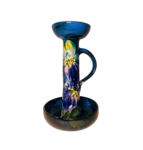 Moorcroft Keramik Stil 7,75" groß Blumenmotiv Kerzenständer Halter (1) (Verschiedenes 1). - Bild 1 von 7
