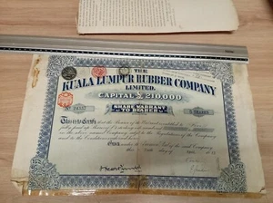 kuala lampur rubber company 1912 5 Aktien - Bild 1 von 1