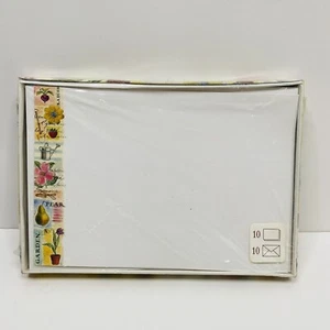 Vintage Sealed Hallmark Correspondence Cards 10 Ct Set Sheets Envelopes Garden - Picture 1 of 5