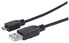 Câble périphérique haute vitesse MANHATTAN USB 2.0 USB/Micro USB, plaque nickel... NEUF