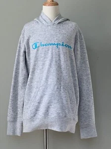 Girls Gray Grey Long Sleeve Sweatshirt Hoody Top by Champion sz 14/16 - Picture 1 of 5