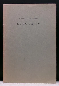 THE FOURTH ECLOGUE OF VIRGIL Limited Christmas Booklet New Directions 1939 1/500 - Picture 1 of 3