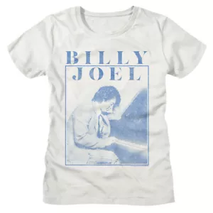 Billy Joel Tocando Piano Traje a Cuadros Foto Mujer Camiseta Música Rock Mercancía - Imagen 1 de 6