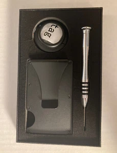 KOSTBAR Airtag Holder Metal Wallet Slim RFID Blocking W/ Screwdriver & Screws - Picture 1 of 9