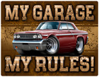 1964 Ford Fairlane My Garage My Rules art mural autocollant graphique