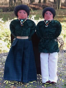 Trachten Puppe Paar der Navajo Indianer USA alte Handarb. 20cm Unikate Rarität - Bild 1 von 2