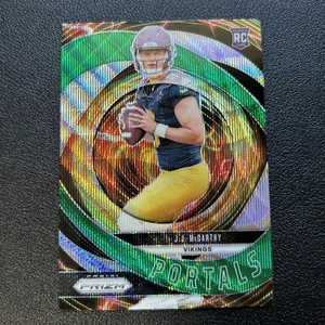 2024 Panini Prizm JJ McCarthy #7 Portals Green Wave Rookie Minnesota Vikings - Picture 1 of 2