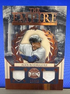 2025 Leaf Bronx Legacy The Empire Alex Rodriguez 25/50 Dual Game Used Yankees - Image 1 of 2
